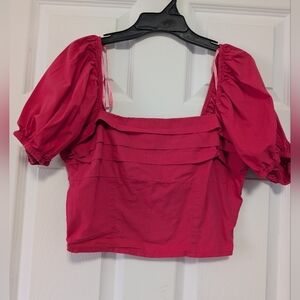 Sim & Sam Eegant Red Women's Top Fucsia Size M